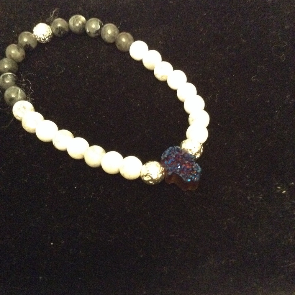 Lapis and a raw stone bracelet NEW
